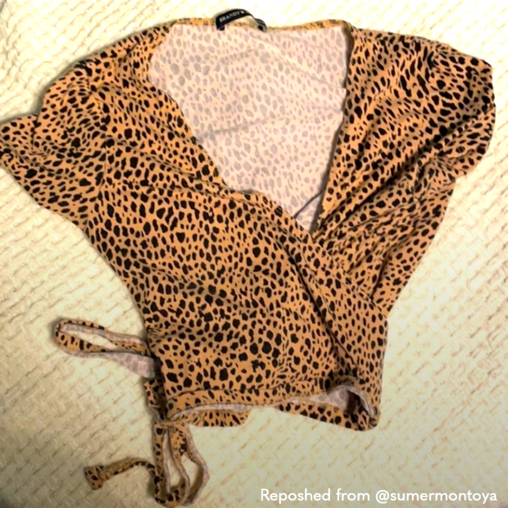 Leopard Wrap Top